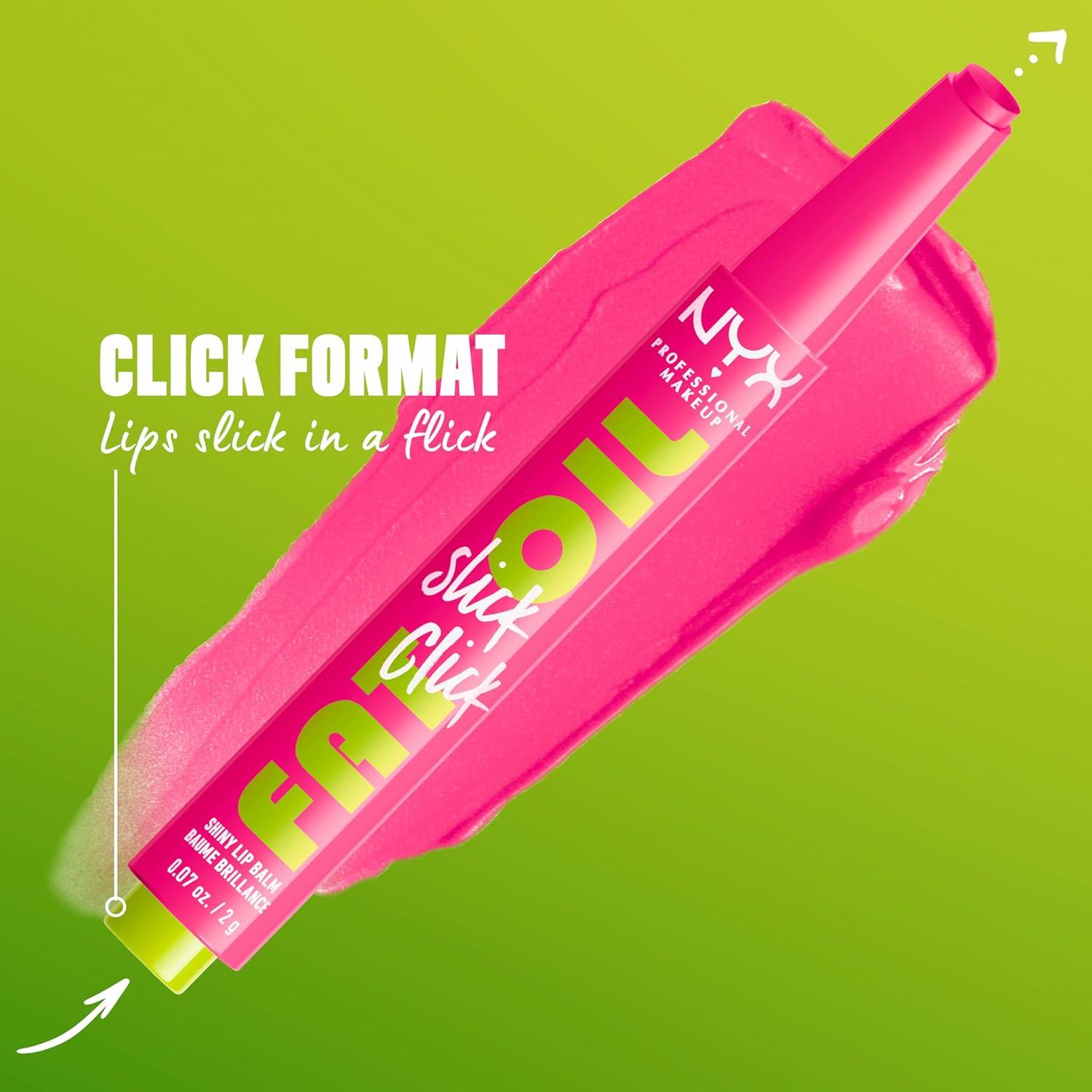 imageNYX PROFESSIONAL MAKEUP Fat Oil Slick Click Lightweight Buildable Pigmented Vegan Lip Balm  No Filter Needed08 THRIVING