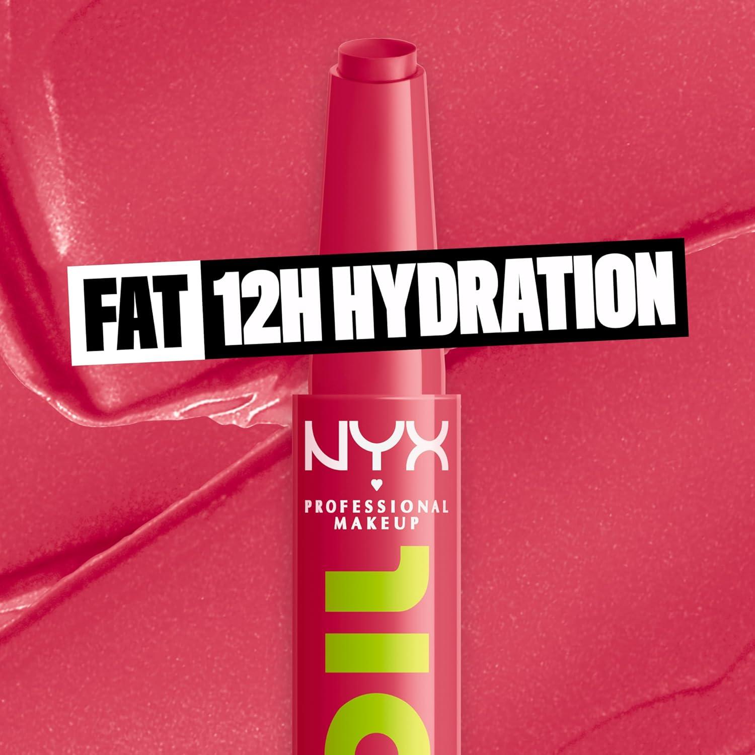 imageNYX PROFESSIONAL MAKEUP Fat Oil Slick Click Lightweight Buildable Pigmented Vegan Lip Balm  No Filter Needed10 DOUBLE TAP