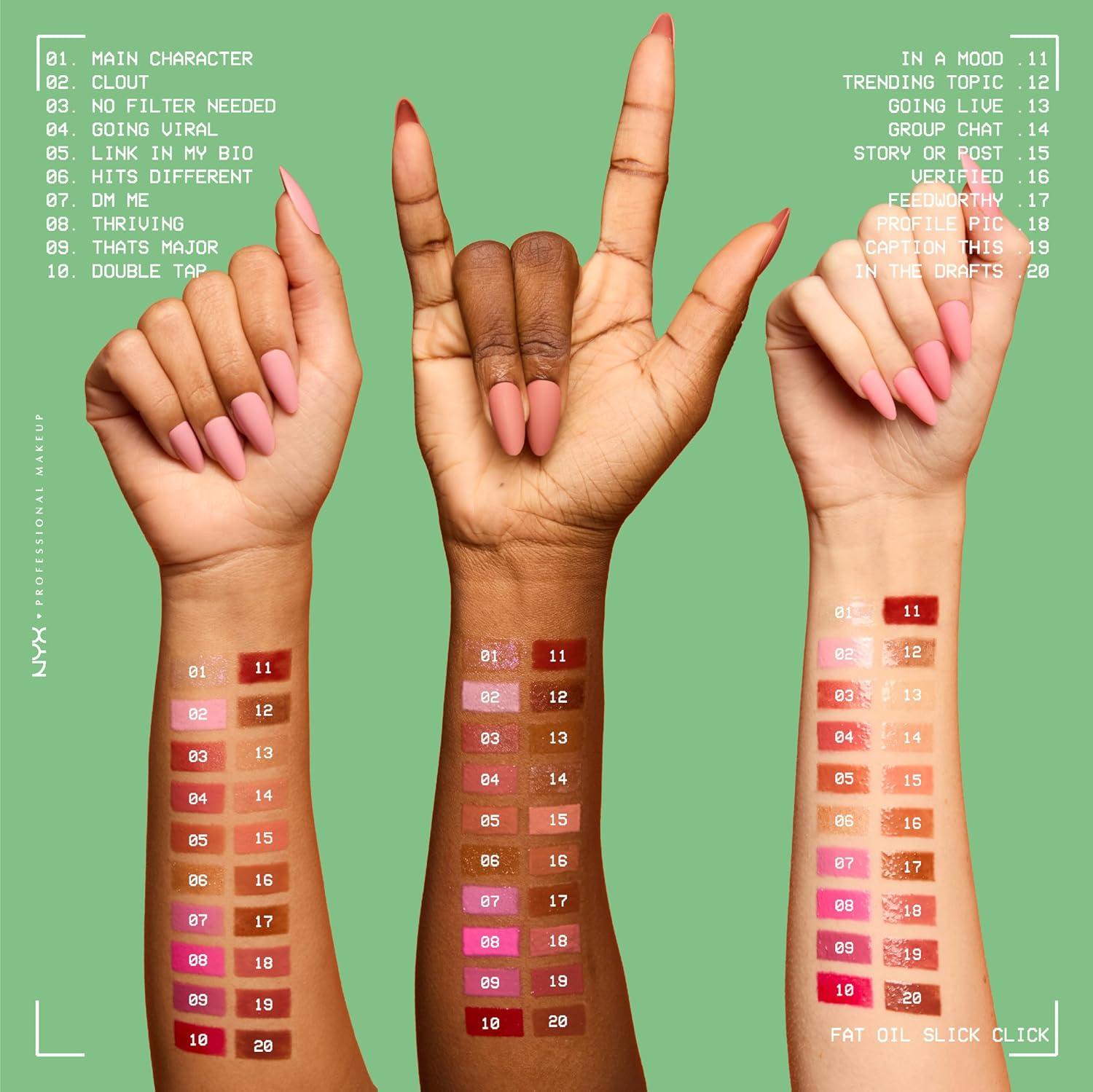 imageNYX PROFESSIONAL MAKEUP Fat Oil Slick Click Lightweight Buildable Pigmented Vegan Lip Balm  No Filter Needed13 GOING LIVE