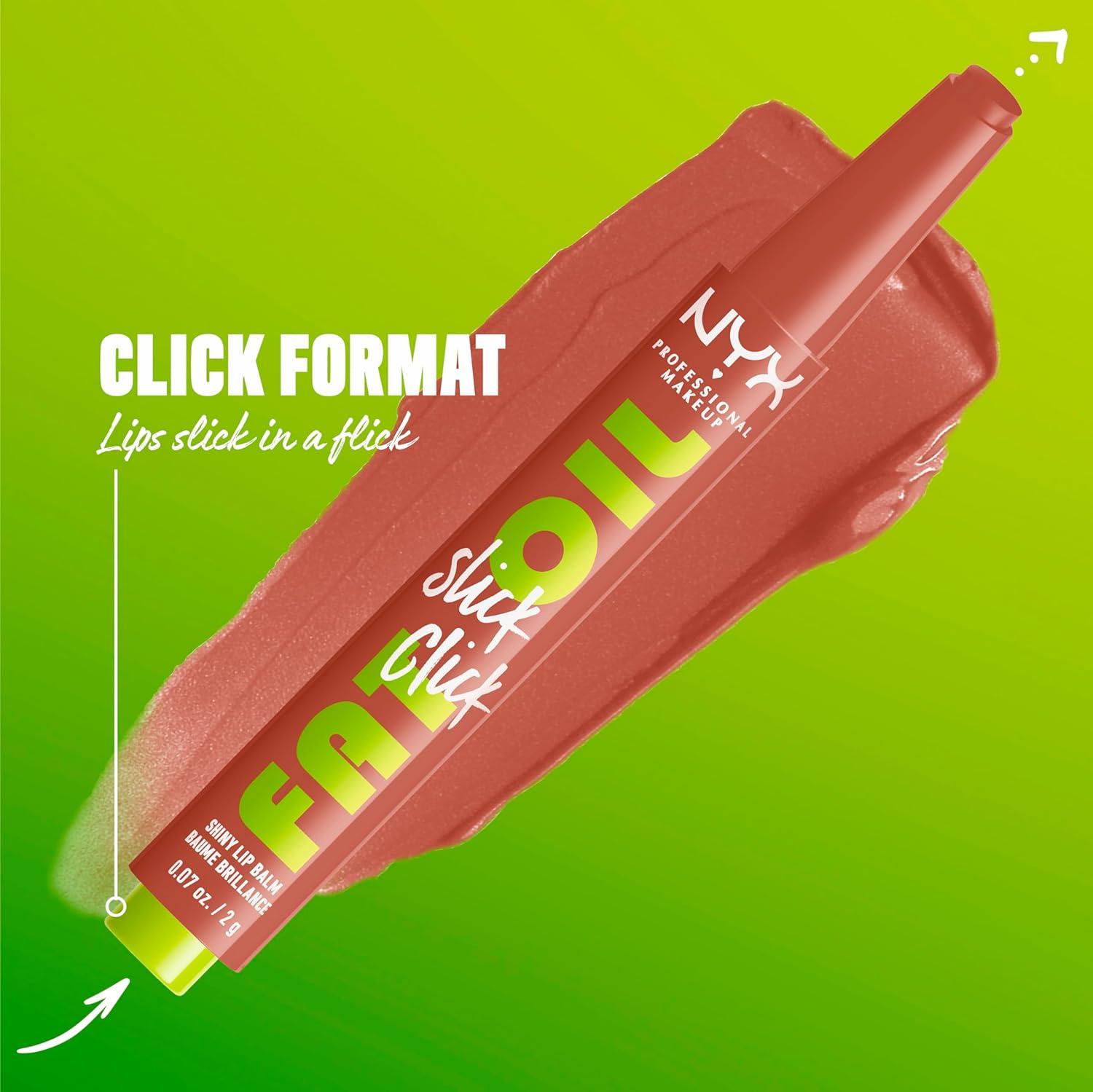 imageNYX PROFESSIONAL MAKEUP Fat Oil Slick Click Lightweight Buildable Pigmented Vegan Lip Balm  No Filter Needed16 VERIFIED