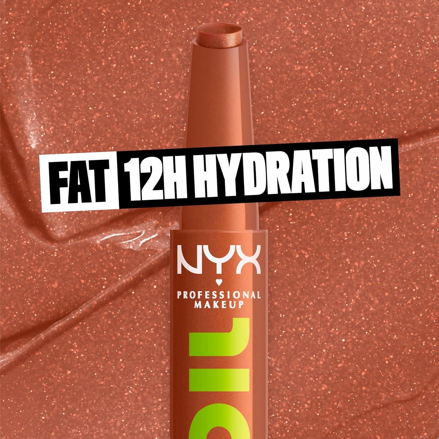 imageNYX PROFESSIONAL MAKEUP Fat Oil Slick Click Lightweight Buildable Pigmented Vegan Lip Balm  No Filter Needed17 FEEDWORTHY