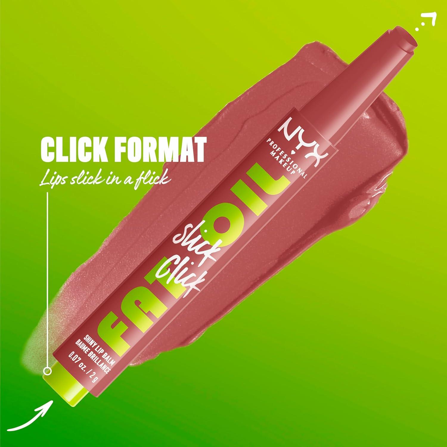 imageNYX PROFESSIONAL MAKEUP Fat Oil Slick Click Lightweight Buildable Pigmented Vegan Lip Balm  No Filter Needed18 PROFILE PIC