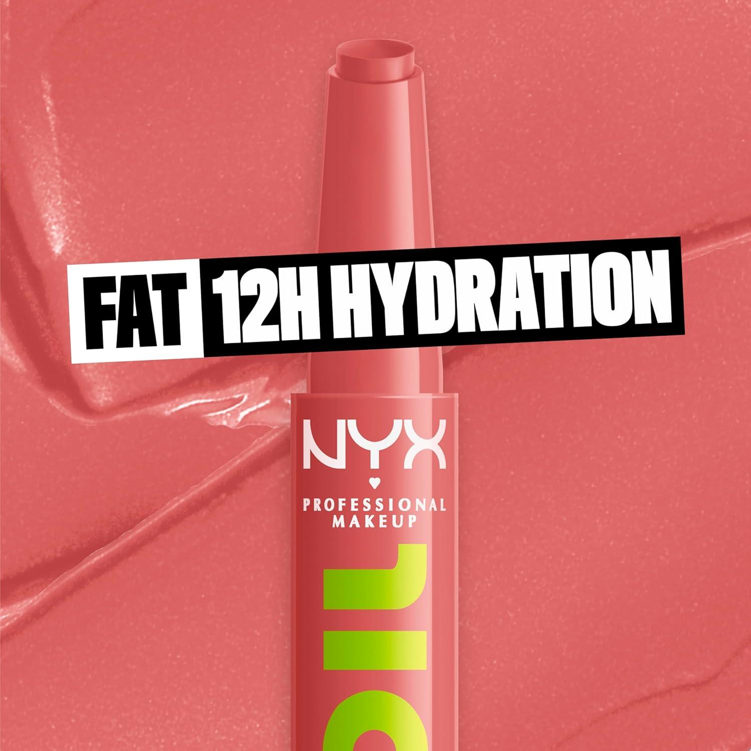 imageNYX PROFESSIONAL MAKEUP Fat Oil Slick Click Lightweight Buildable Pigmented Vegan Lip Balm  No Filter Needed19 CAPTION THIS
