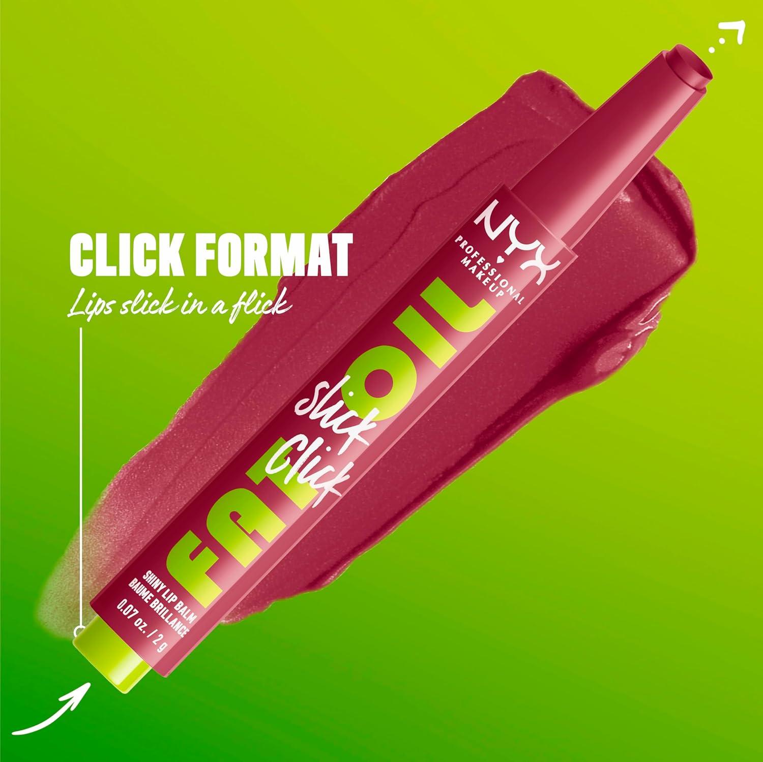 imageNYX PROFESSIONAL MAKEUP Fat Oil Slick Click Lightweight Buildable Pigmented Vegan Lip Balm  No Filter Needed20 IN THE DRAFTS