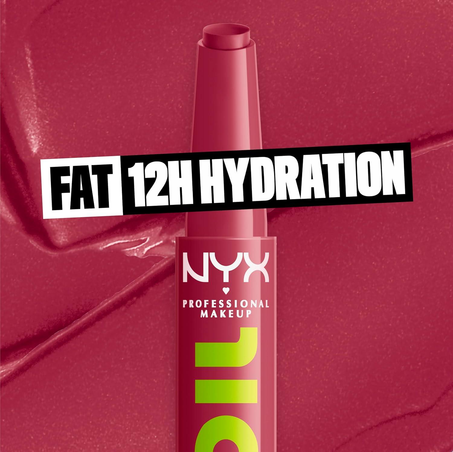 imageNYX PROFESSIONAL MAKEUP Fat Oil Slick Click Lightweight Buildable Pigmented Vegan Lip Balm  No Filter Needed20 IN THE DRAFTS