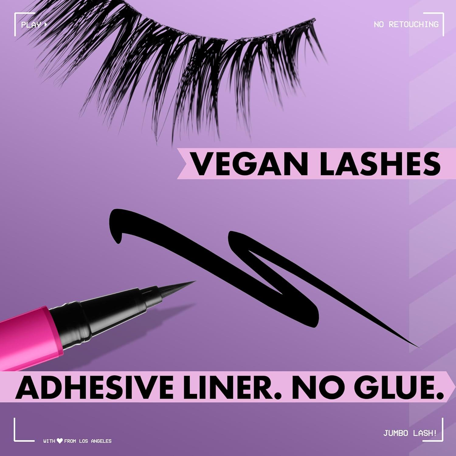 imageNYX PROFESSIONAL MAKEUP Jumbo Lash Vegan False Eyelashes Up to 12HR Wear Reusable Fake Lashes  Major Spikes