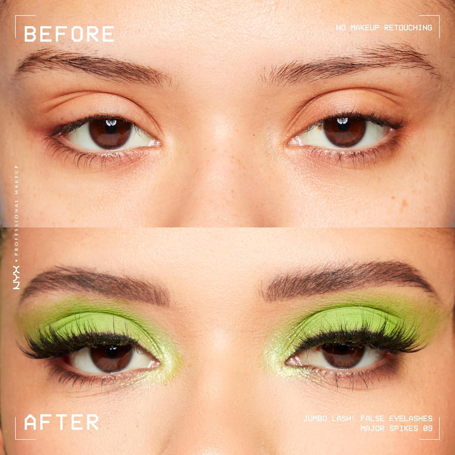 imageNYX PROFESSIONAL MAKEUP Jumbo Lash Vegan False Eyelashes Up to 12HR Wear Reusable Fake Lashes  Major Spikes