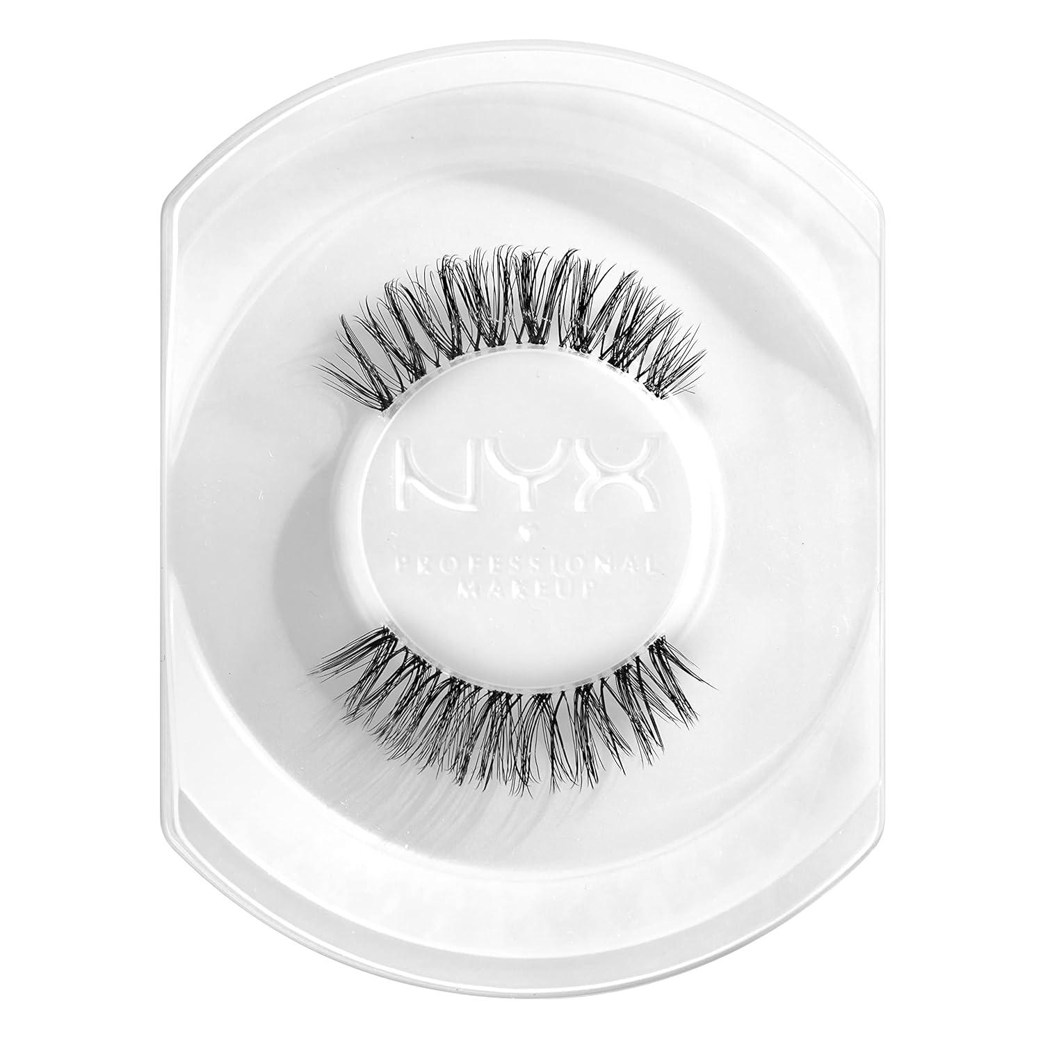 imageNYX PROFESSIONAL MAKEUP Jumbo Lash Vegan False Eyelashes Up to 12HR Wear Reusable Fake Lashes  Wispy FlutterFringe Glam