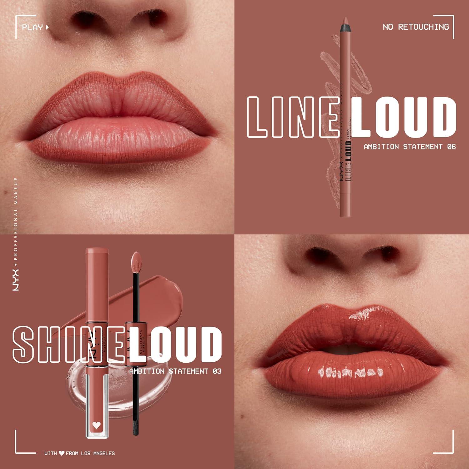 imageNYX PROFESSIONAL MAKEUP Line Loud Lip Liner Longwear and Pigmented Lip Pencil with Jojoba Oil ampamp Vitamin E  Global Citizen Medium Neutral Nude06 Ambition Statement