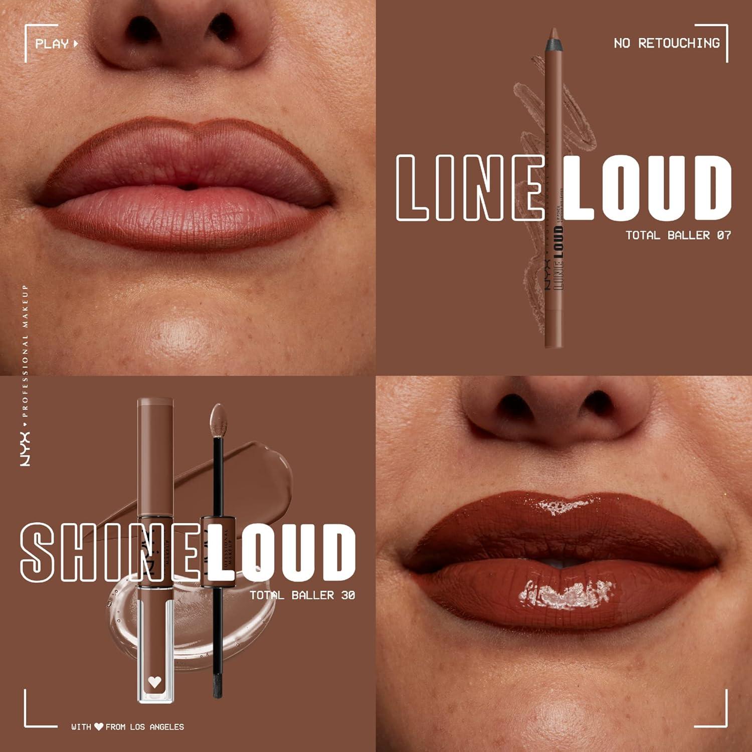 imageNYX PROFESSIONAL MAKEUP Line Loud Lip Liner Longwear and Pigmented Lip Pencil with Jojoba Oil ampamp Vitamin E  Global Citizen Medium Neutral Nude07 Total Baller