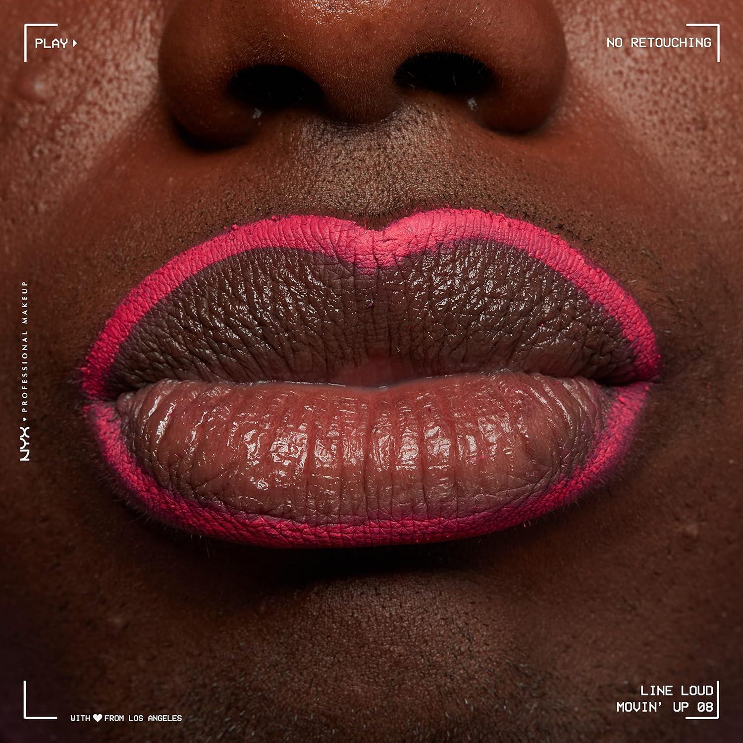 imageNYX PROFESSIONAL MAKEUP Line Loud Lip Liner Longwear and Pigmented Lip Pencil with Jojoba Oil ampamp Vitamin E  Global Citizen Medium Neutral Nude08 Movin Up