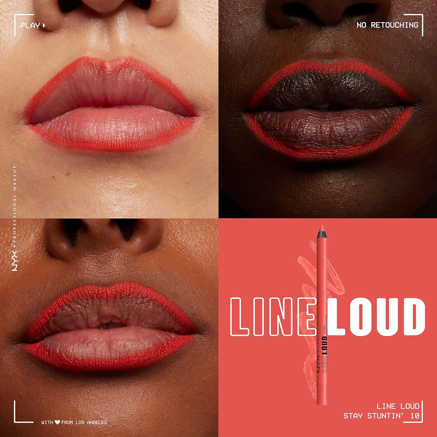 imageNYX PROFESSIONAL MAKEUP Line Loud Lip Liner Longwear and Pigmented Lip Pencil with Jojoba Oil ampamp Vitamin E  Global Citizen Medium Neutral Nude10 Stay Stuntin