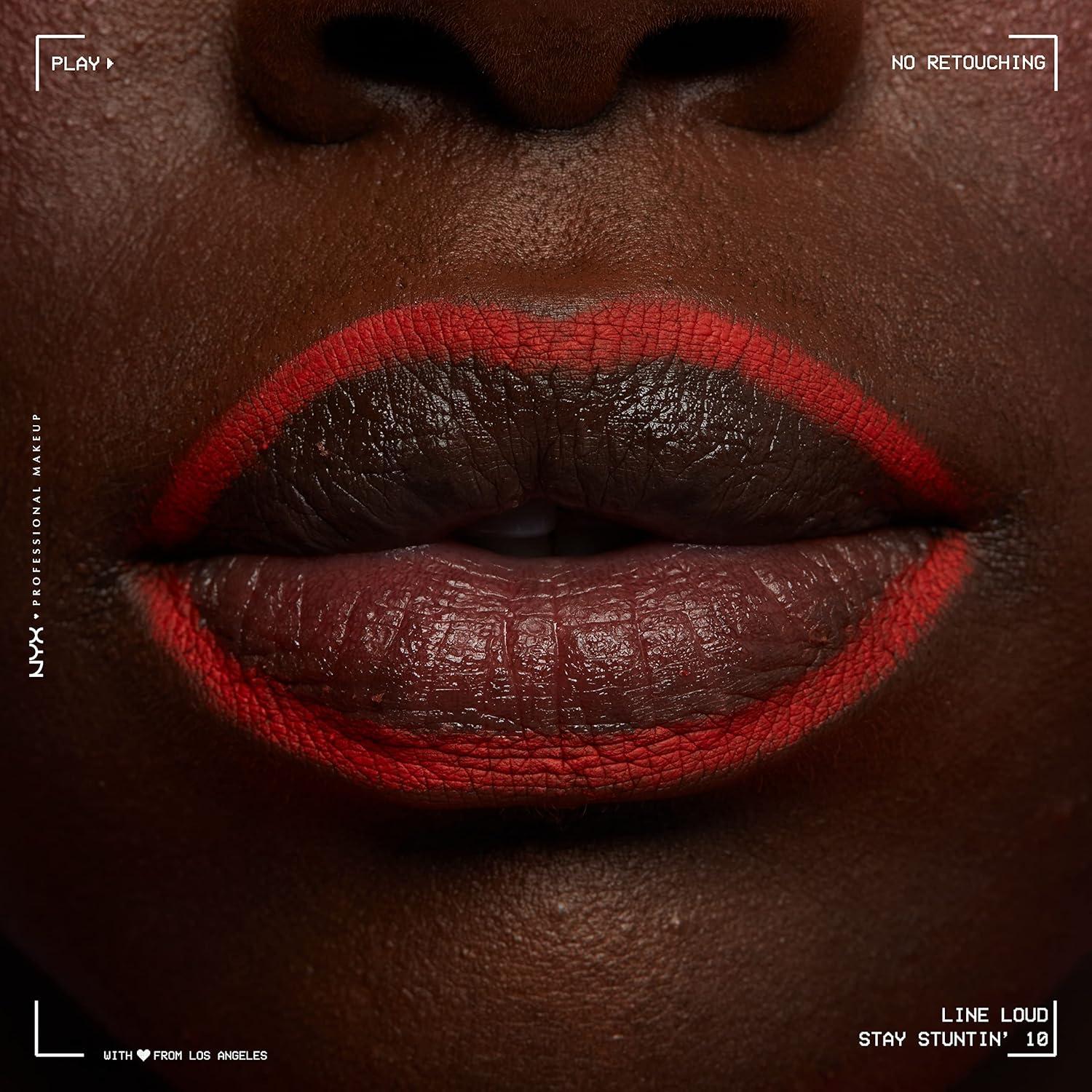 imageNYX PROFESSIONAL MAKEUP Line Loud Lip Liner Longwear and Pigmented Lip Pencil with Jojoba Oil ampamp Vitamin E  Global Citizen Medium Neutral Nude10 Stay Stuntin