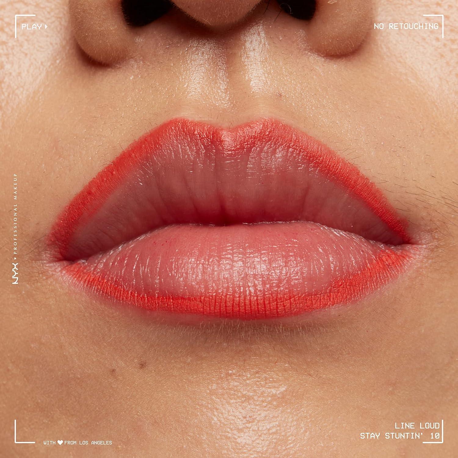 imageNYX PROFESSIONAL MAKEUP Line Loud Lip Liner Longwear and Pigmented Lip Pencil with Jojoba Oil ampamp Vitamin E  Global Citizen Medium Neutral Nude10 Stay Stuntin