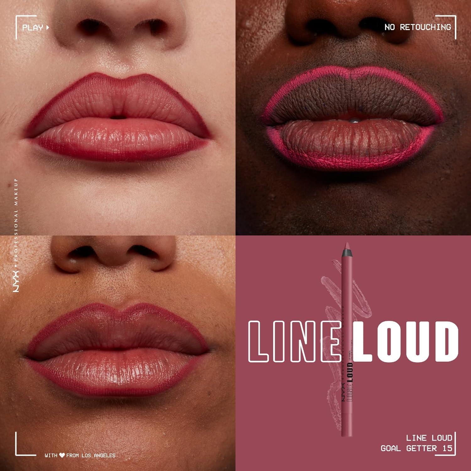 imageNYX PROFESSIONAL MAKEUP Line Loud Lip Liner Longwear and Pigmented Lip Pencil with Jojoba Oil ampamp Vitamin E  Global Citizen Medium Neutral Nude15 Goal Getter