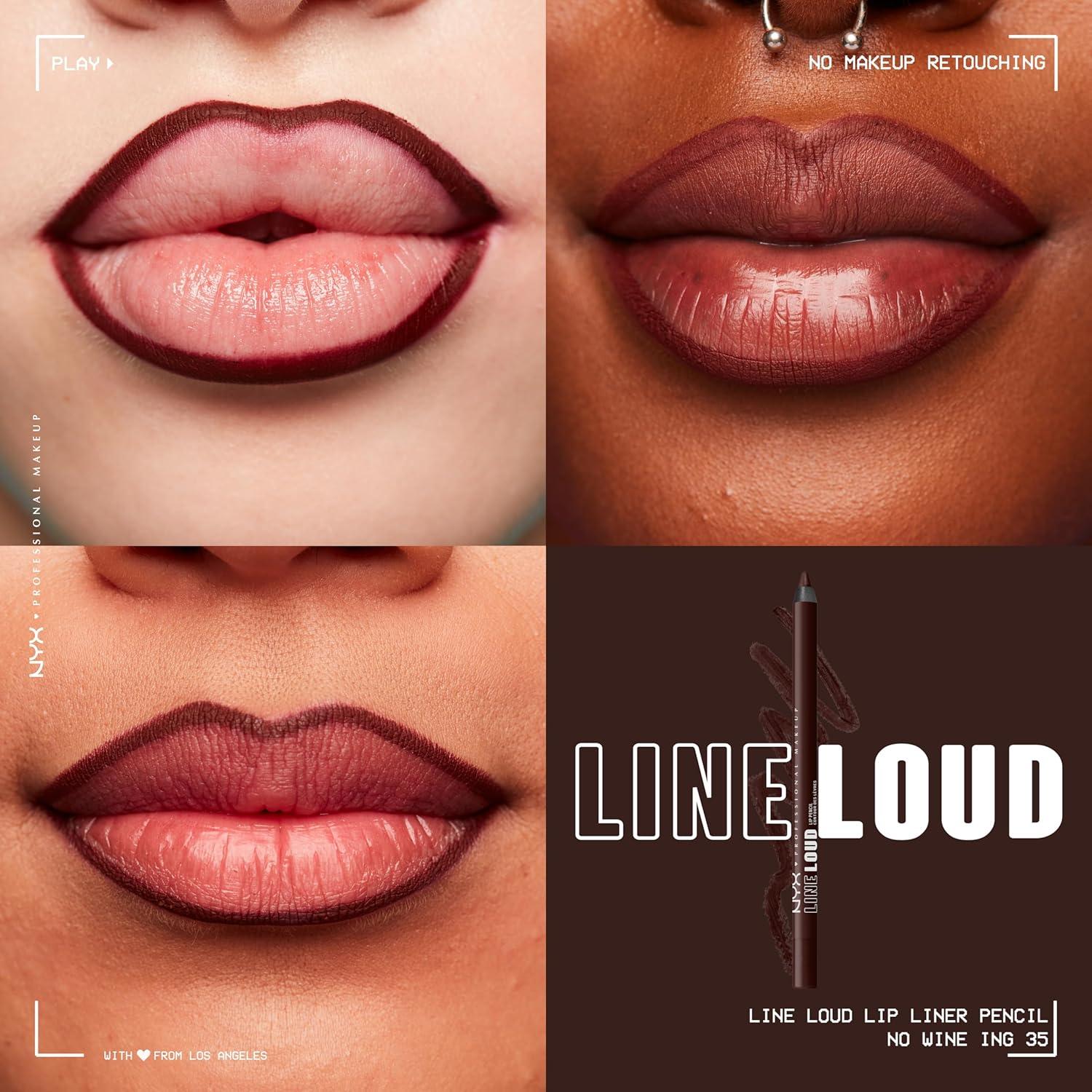 imageNYX PROFESSIONAL MAKEUP Line Loud Lip Liner Longwear and Pigmented Lip Pencil with Jojoba Oil ampamp Vitamin E  Global Citizen Medium Neutral Nude35 No Wineing