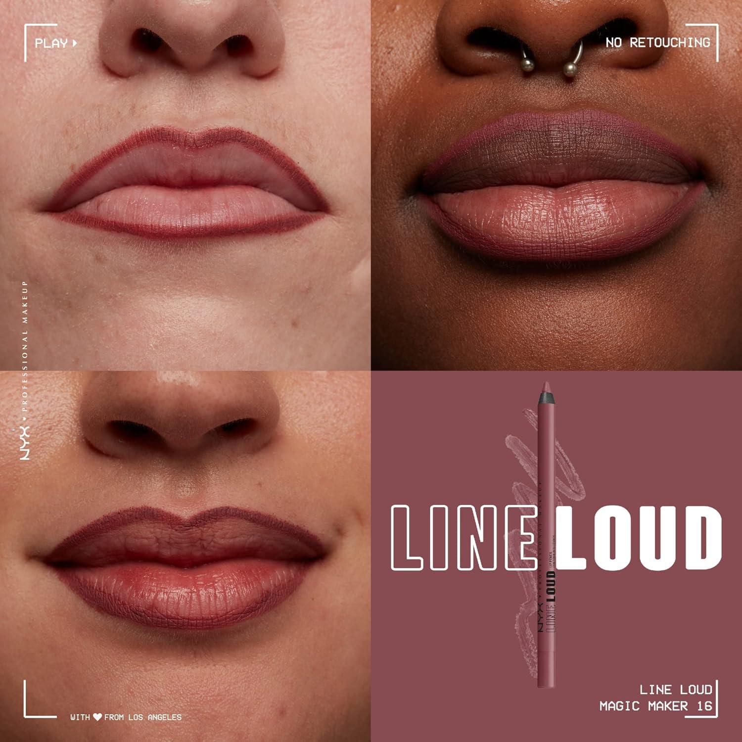 imageNYX PROFESSIONAL MAKEUP Line Loud Lip Liner Longwear and Pigmented Lip Pencil with Jojoba Oil ampamp Vitamin E  Magic Maker Midtone Bright Orange