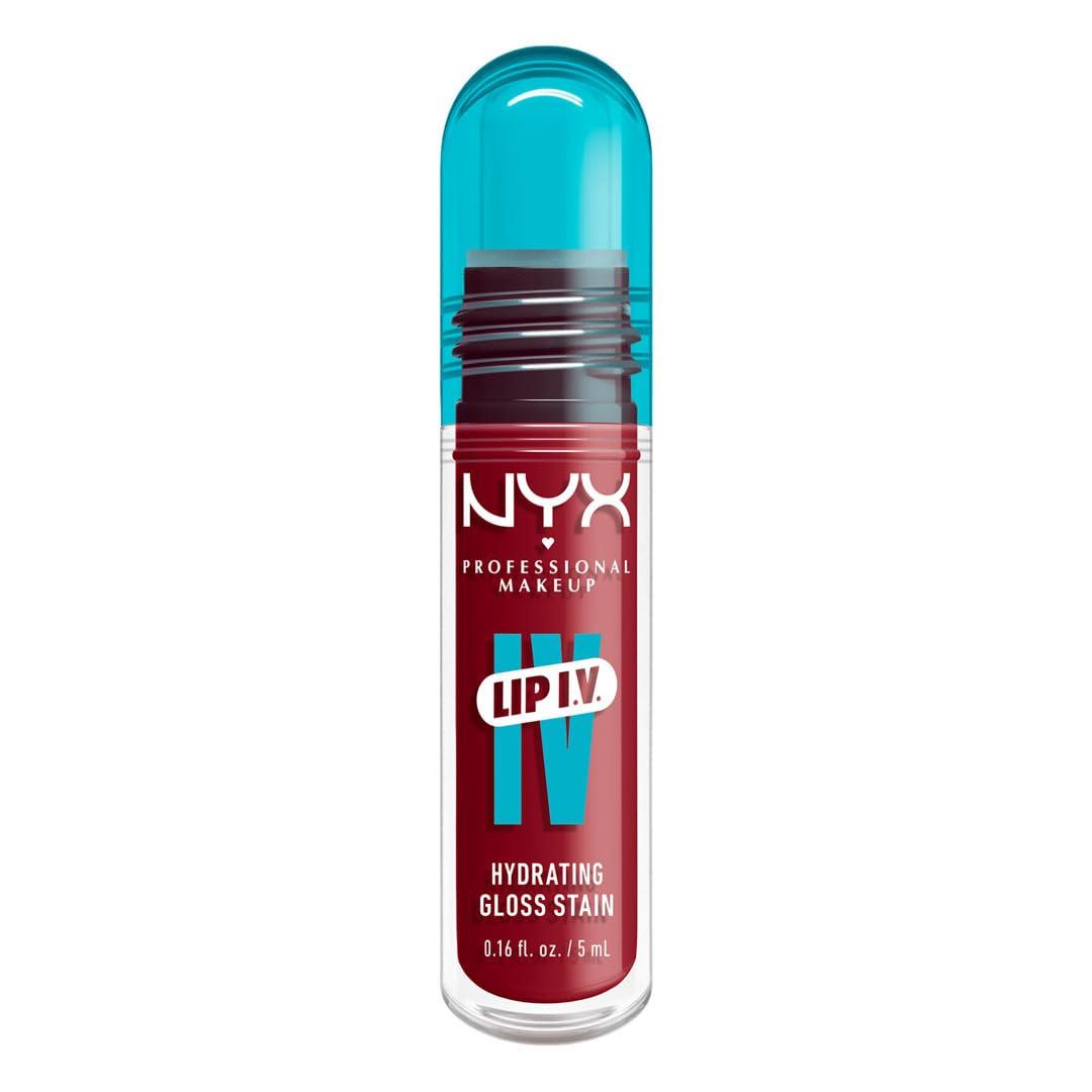 imageNYX PROFESSIONAL MAKEUP Lip IV Hydrating Glossy Lip Stain with 12HR Hydration  Bubblegum Burst Pink10 Berry Thirsty