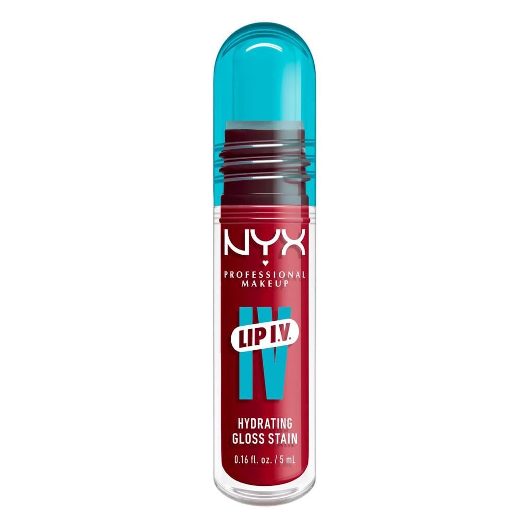 imageNYX PROFESSIONAL MAKEUP Lip IV Hydrating Glossy Lip Stain with 12HR Hydration  Bubblegum Burst Pink11 Redy Set Wet