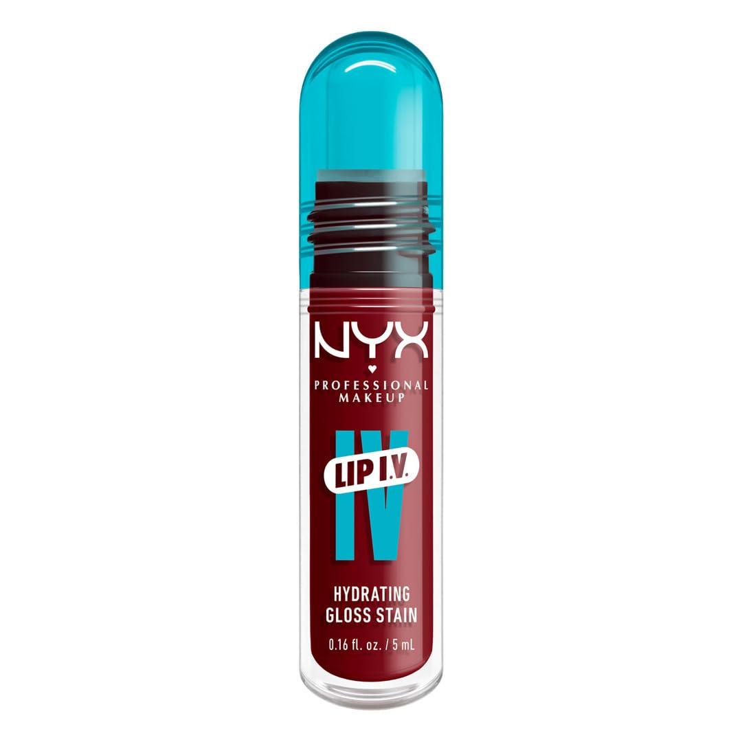 imageNYX PROFESSIONAL MAKEUP Lip IV Hydrating Glossy Lip Stain with 12HR Hydration  Bubblegum Burst Pink13 Cranberry Splash