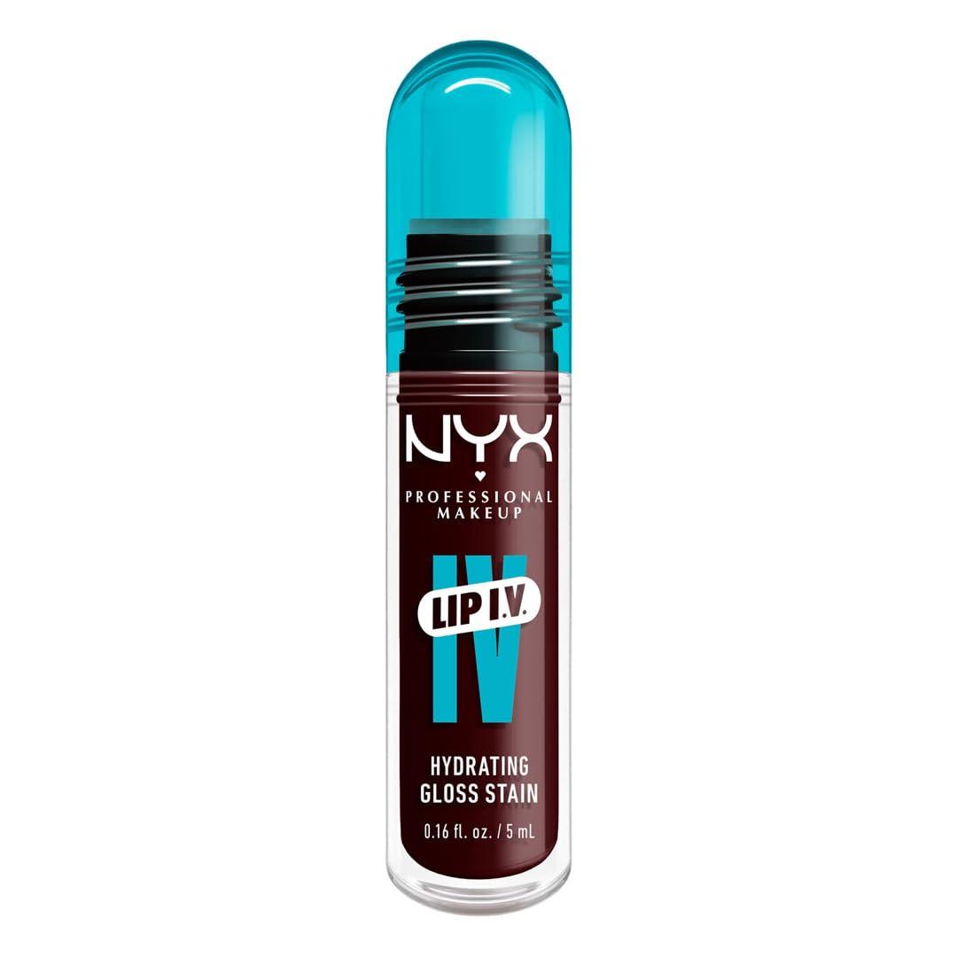 imageNYX PROFESSIONAL MAKEUP Lip IV Hydrating Glossy Lip Stain with 12HR Hydration  Bubblegum Burst Pink15 Water Bout Wine