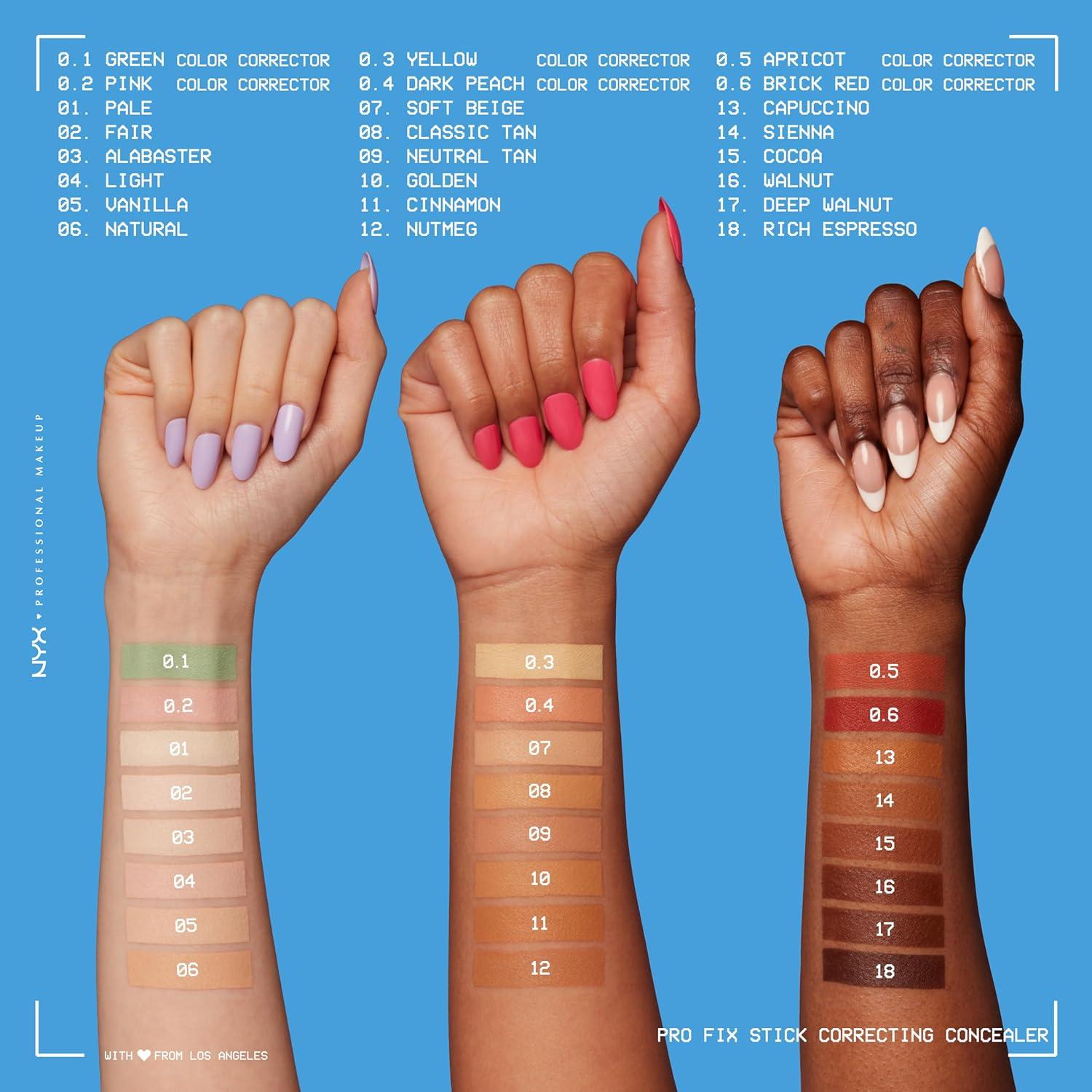 imageNYX PROFESSIONAL MAKEUP Pro Fix Stick Correcting Concealer Buildable Medium Coverage Concealer Stick  Pink15 COCOA