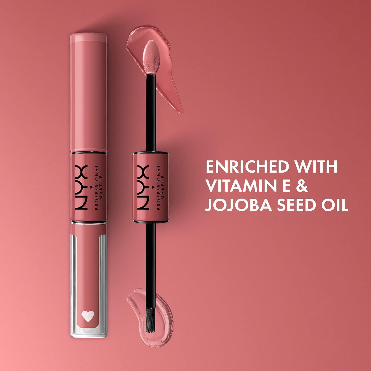 imageNYX PROFESSIONAL MAKEUP Shine Loud LongLasting Liquid Lipstick with Clear Lip Gloss  Global Citizen Medium Neutral Nude11 Cash Flow