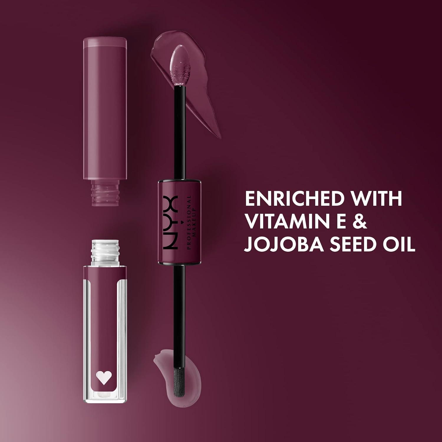 imageNYX PROFESSIONAL MAKEUP Shine Loud LongLasting Liquid Lipstick with Clear Lip Gloss  Pack of 2 Cash Flow Rebel In Red09 Make It Work
