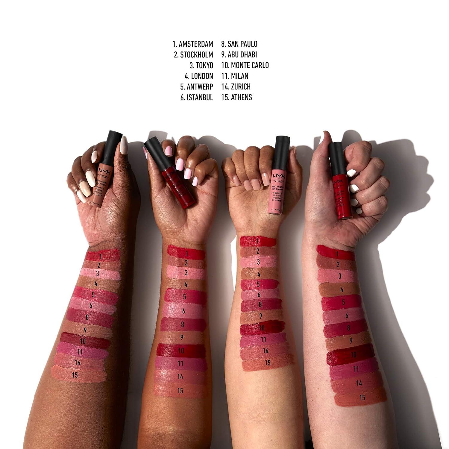 imageNYX PROFESSIONAL MAKEUP Soft Matte Lip Cream Lightweight Liquid Lipstick  Abu Dhabi Deep RoseBeigeAbu Dhabi