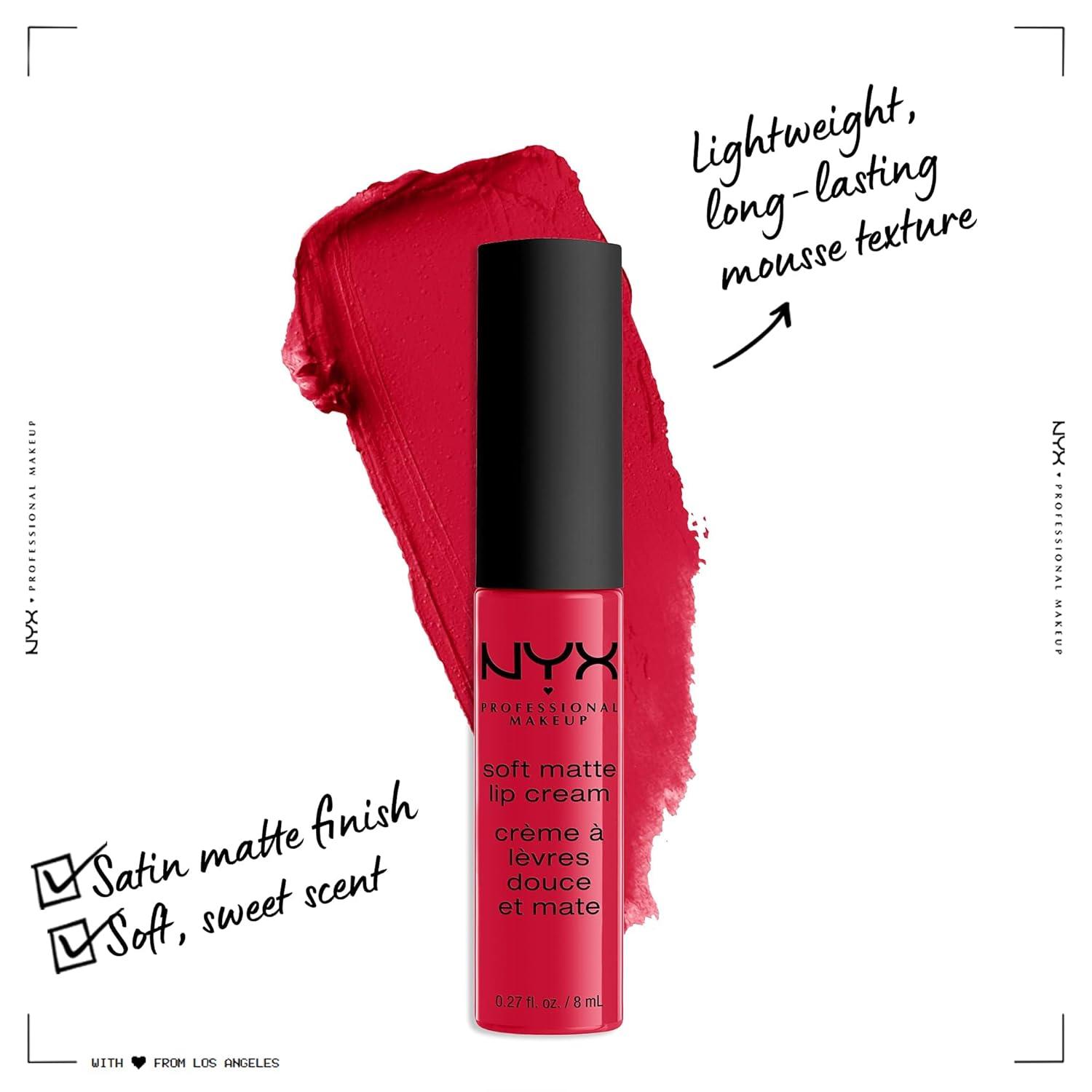 imageNYX PROFESSIONAL MAKEUP Soft Matte Lip Cream Lightweight Liquid Lipstick  Abu Dhabi Deep RoseBeigeAmsterdam