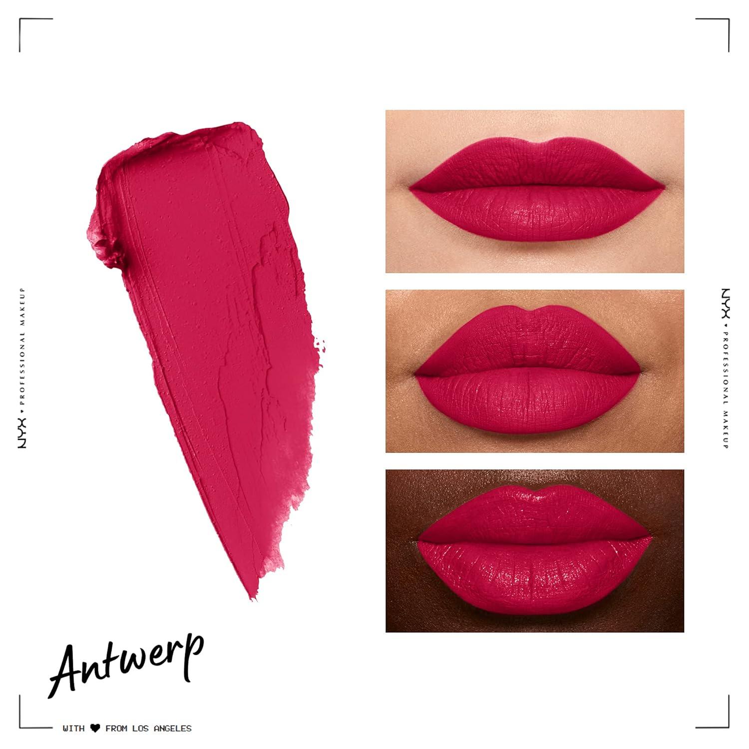 imageNYX PROFESSIONAL MAKEUP Soft Matte Lip Cream Lightweight Liquid Lipstick  Abu Dhabi Deep RoseBeigeAntwerp