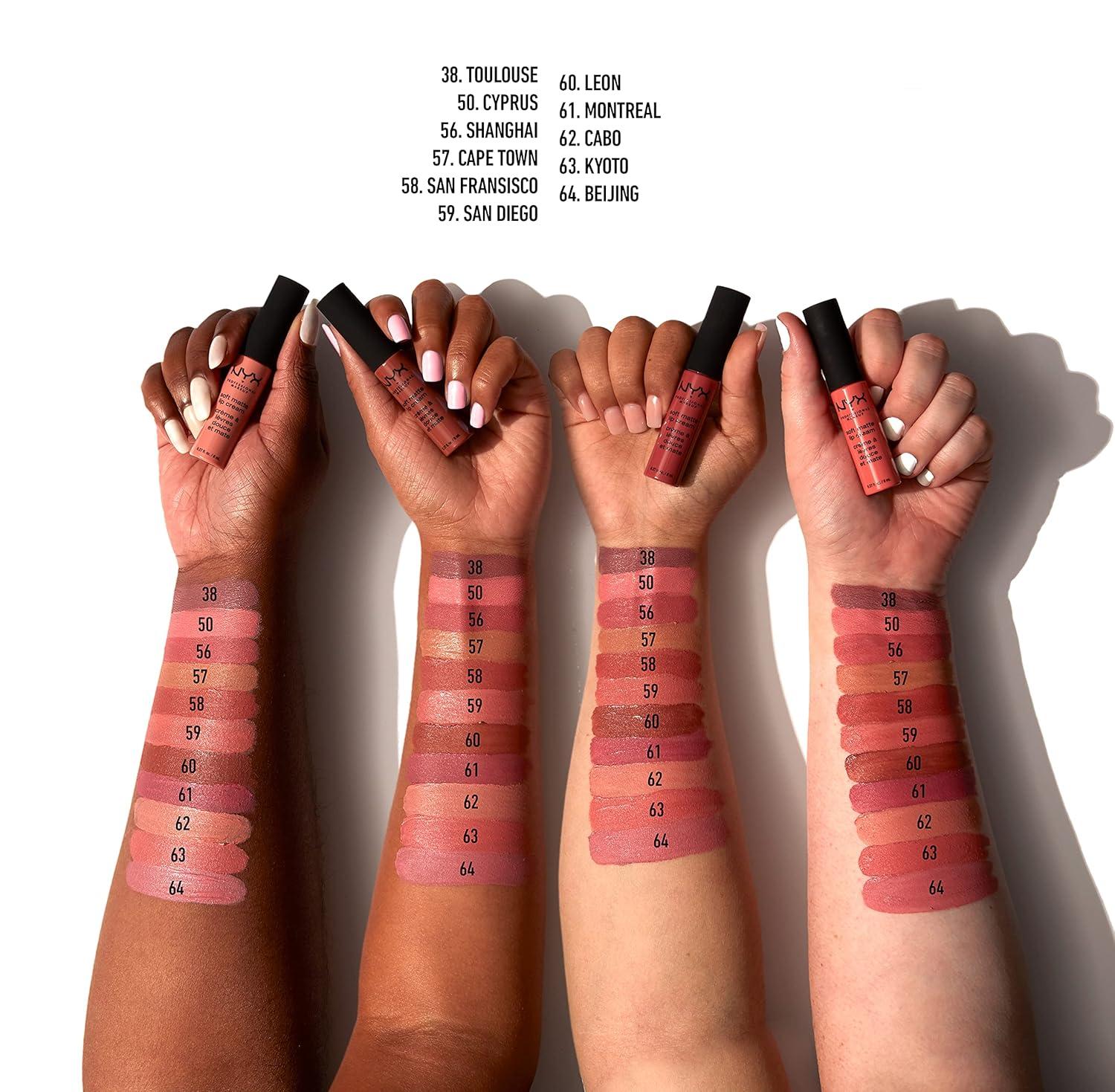 imageNYX PROFESSIONAL MAKEUP Soft Matte Lip Cream Lightweight Liquid Lipstick  Abu Dhabi Deep RoseBeigeBeijing