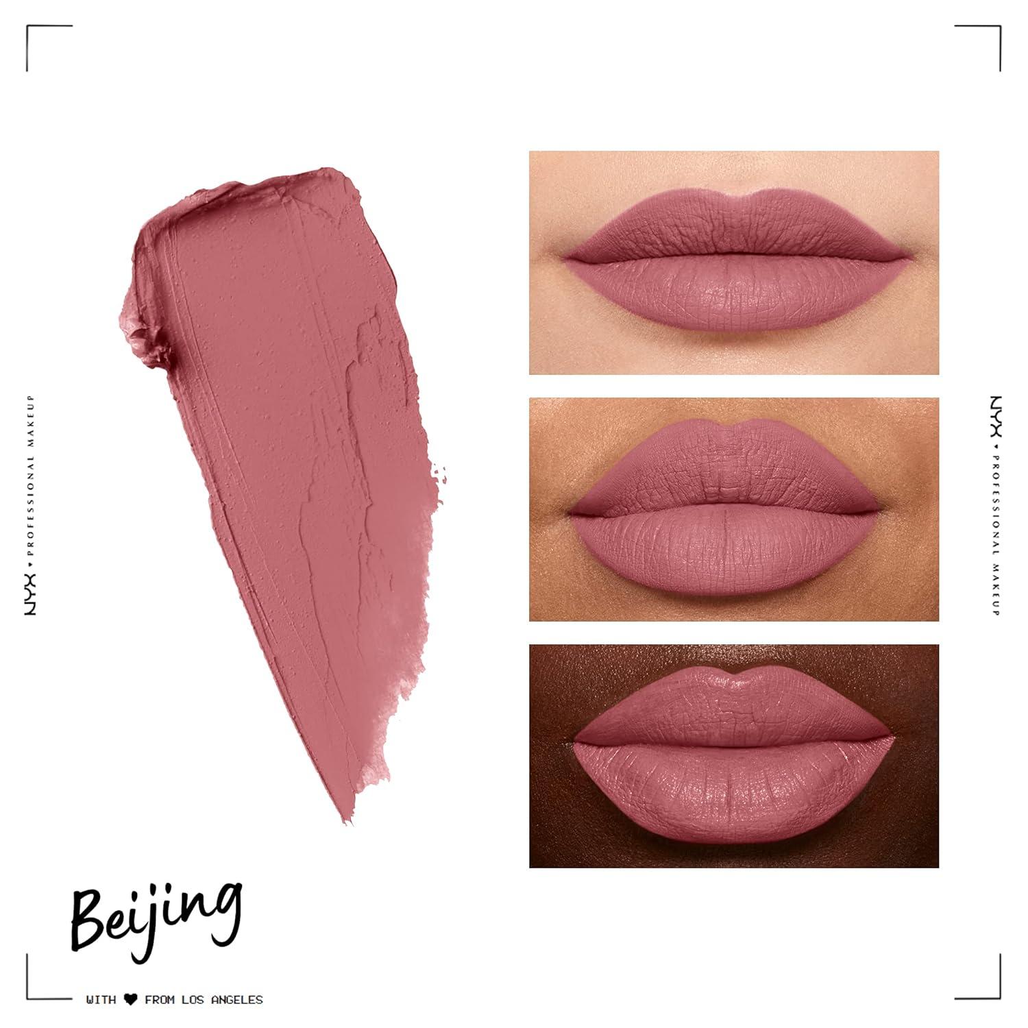 imageNYX PROFESSIONAL MAKEUP Soft Matte Lip Cream Lightweight Liquid Lipstick  Abu Dhabi Deep RoseBeigeBeijing