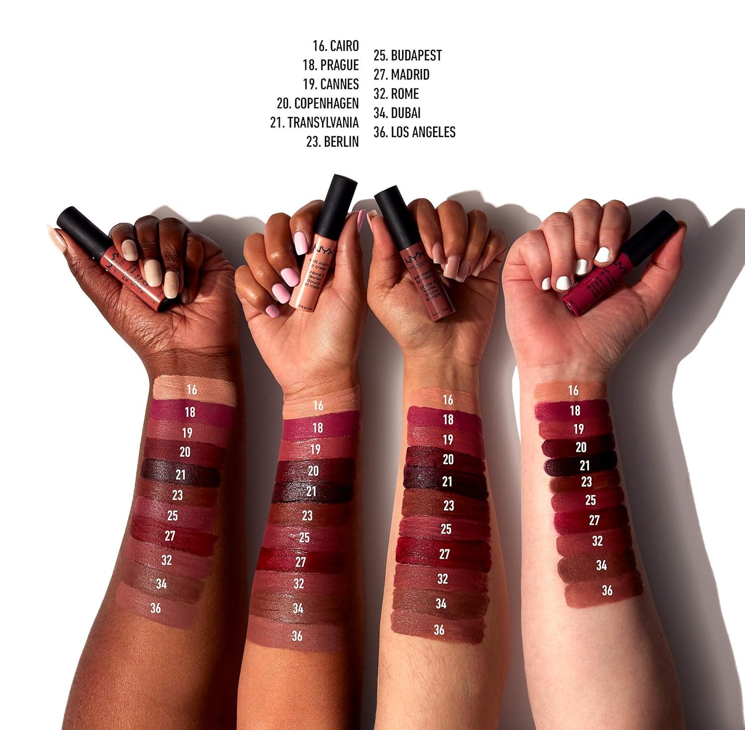 imageNYX PROFESSIONAL MAKEUP Soft Matte Lip Cream Lightweight Liquid Lipstick  Abu Dhabi Deep RoseBeigeBudapest