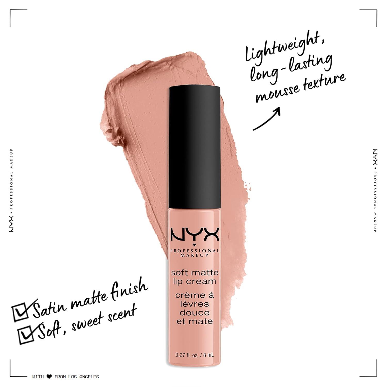 imageNYX PROFESSIONAL MAKEUP Soft Matte Lip Cream Lightweight Liquid Lipstick  Abu Dhabi Deep RoseBeigeCairo