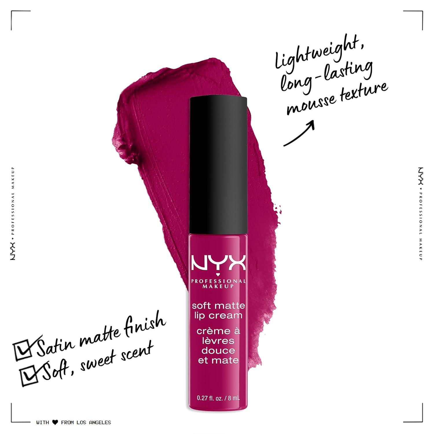 imageNYX PROFESSIONAL MAKEUP Soft Matte Lip Cream Lightweight Liquid Lipstick  Abu Dhabi Deep RoseBeigeMADRID