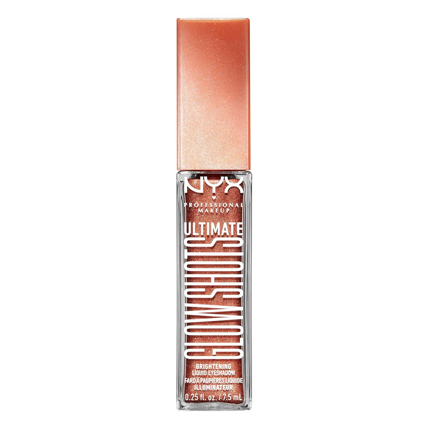 imageNYX PROFESSIONAL MAKEUP Ultimate Glow Shots Liquid Eyeshadow LongLasting Shimmer Eye Shadow with Vitamin C  Come Thru CoconutClementine Fine