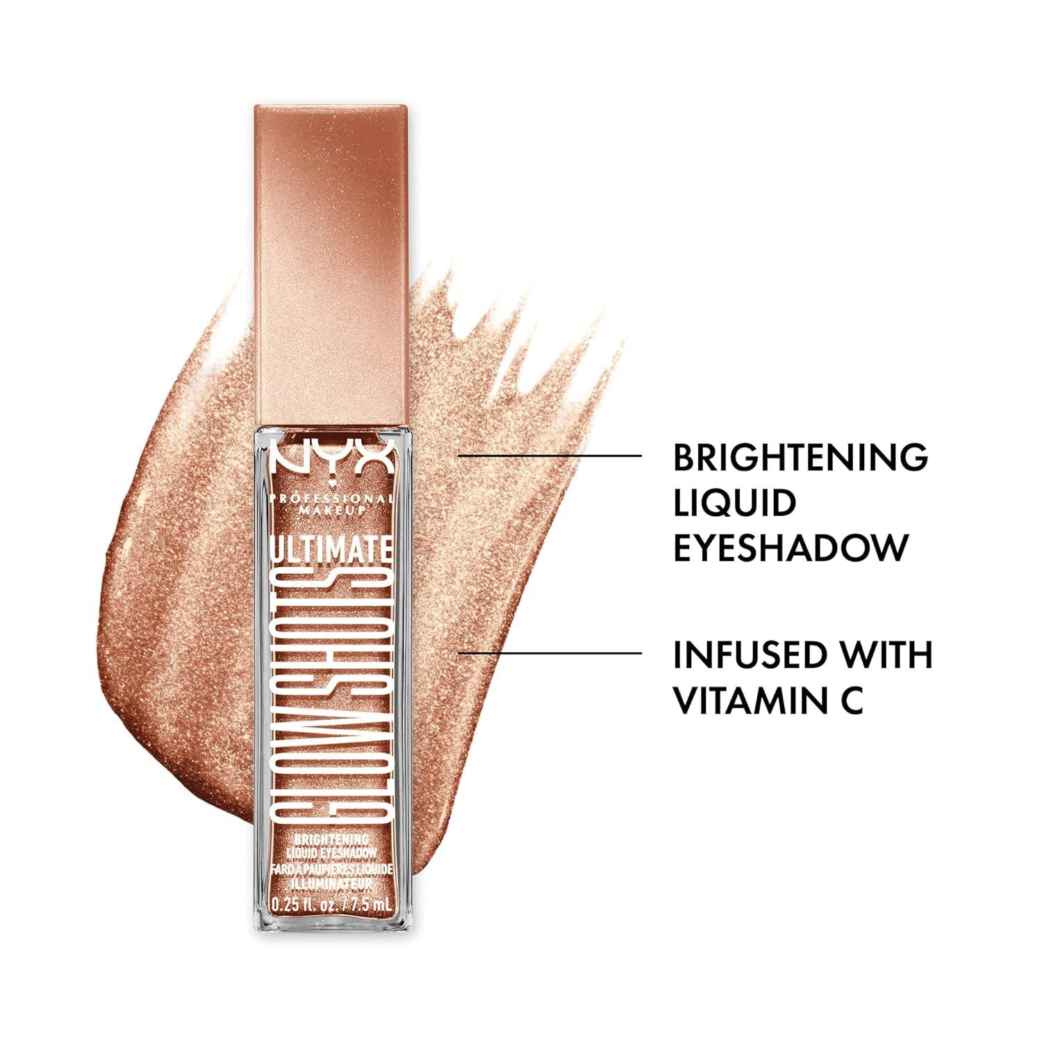 imageNYX PROFESSIONAL MAKEUP Ultimate Glow Shots Liquid Eyeshadow LongLasting Shimmer Eye Shadow with Vitamin C  Come Thru CoconutGolden Goji