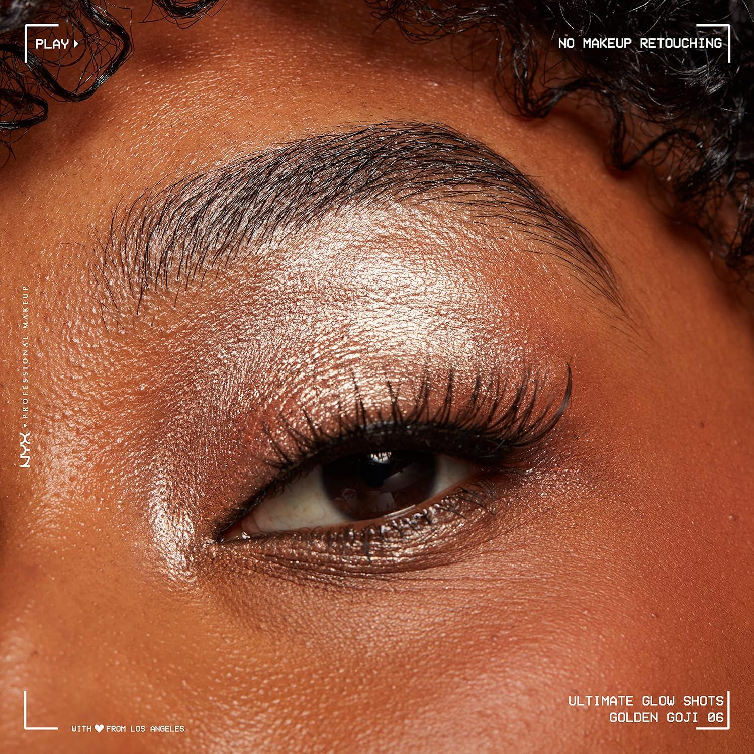 imageNYX PROFESSIONAL MAKEUP Ultimate Glow Shots Liquid Eyeshadow LongLasting Shimmer Eye Shadow with Vitamin C  Come Thru CoconutGolden Goji