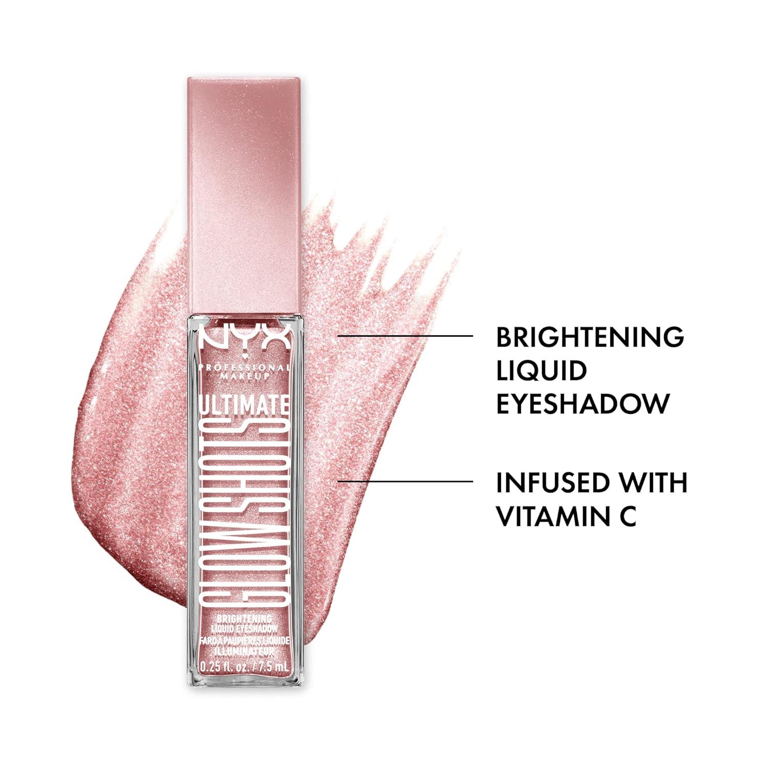 imageNYX PROFESSIONAL MAKEUP Ultimate Glow Shots Liquid Eyeshadow LongLasting Shimmer Eye Shadow with Vitamin C  Come Thru CoconutGrapefruit Glow