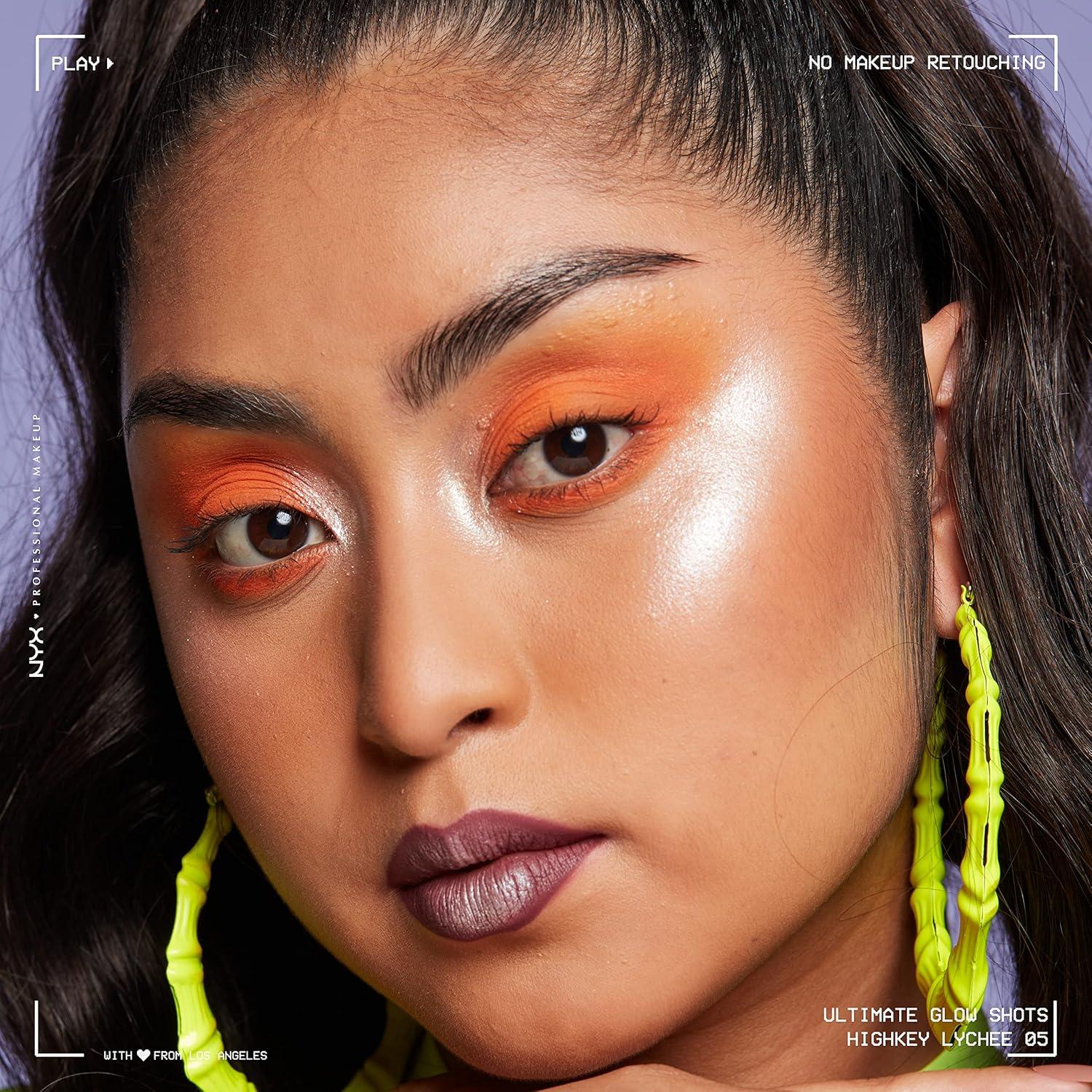 imageNYX PROFESSIONAL MAKEUP Ultimate Glow Shots Liquid Eyeshadow LongLasting Shimmer Eye Shadow with Vitamin C  Come Thru CoconutHighkey Lychee