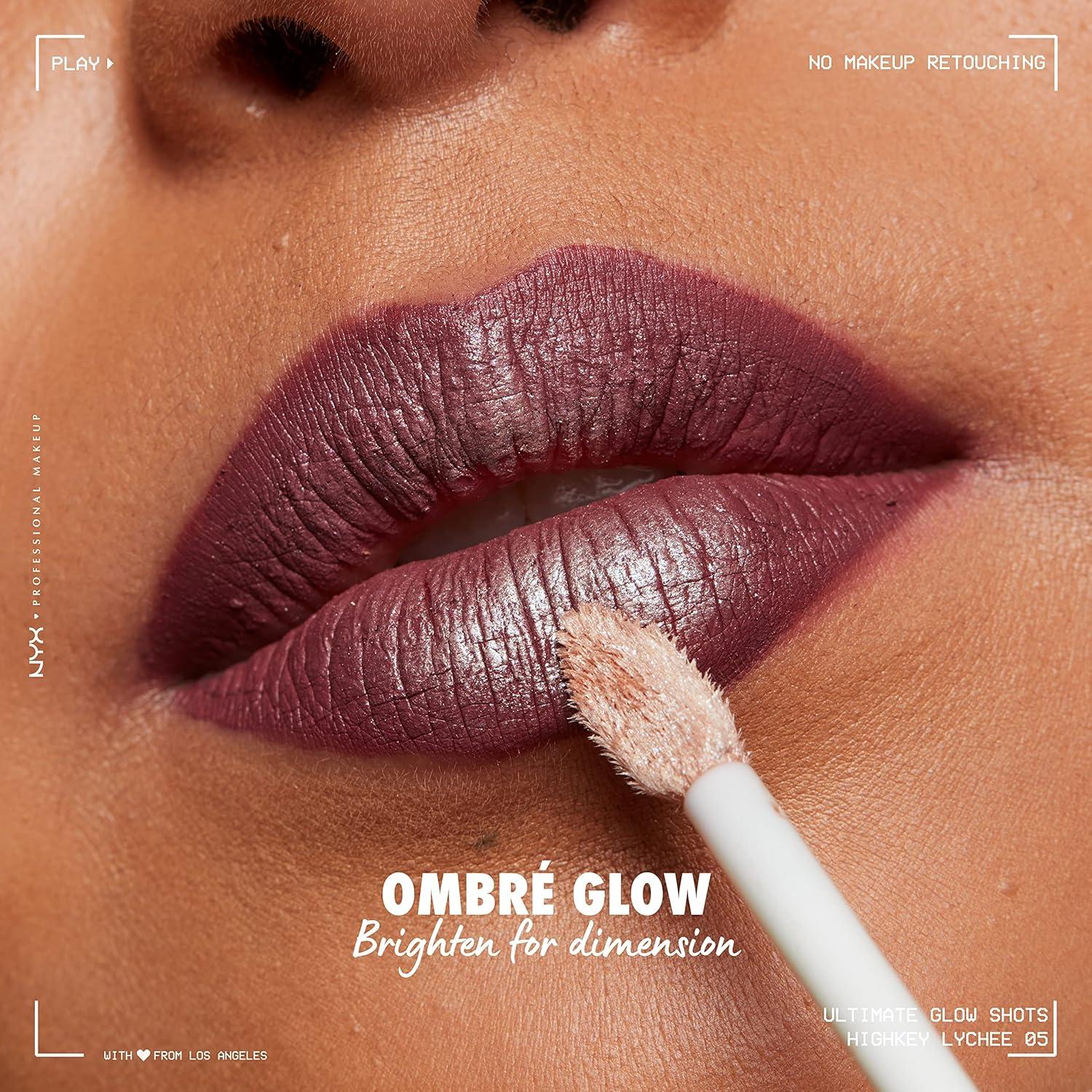 imageNYX PROFESSIONAL MAKEUP Ultimate Glow Shots Liquid Eyeshadow LongLasting Shimmer Eye Shadow with Vitamin C  Come Thru CoconutHighkey Lychee