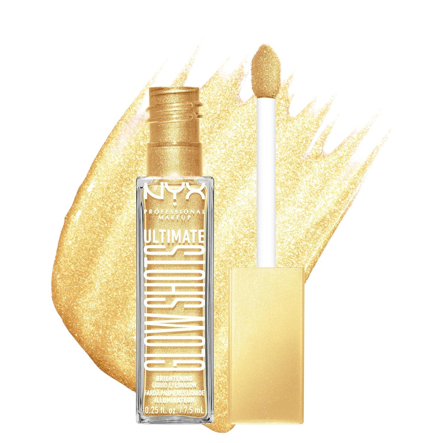 imageNYX PROFESSIONAL MAKEUP Ultimate Glow Shots Liquid Eyeshadow LongLasting Shimmer Eye Shadow with Vitamin C  Come Thru CoconutLemon Slayed