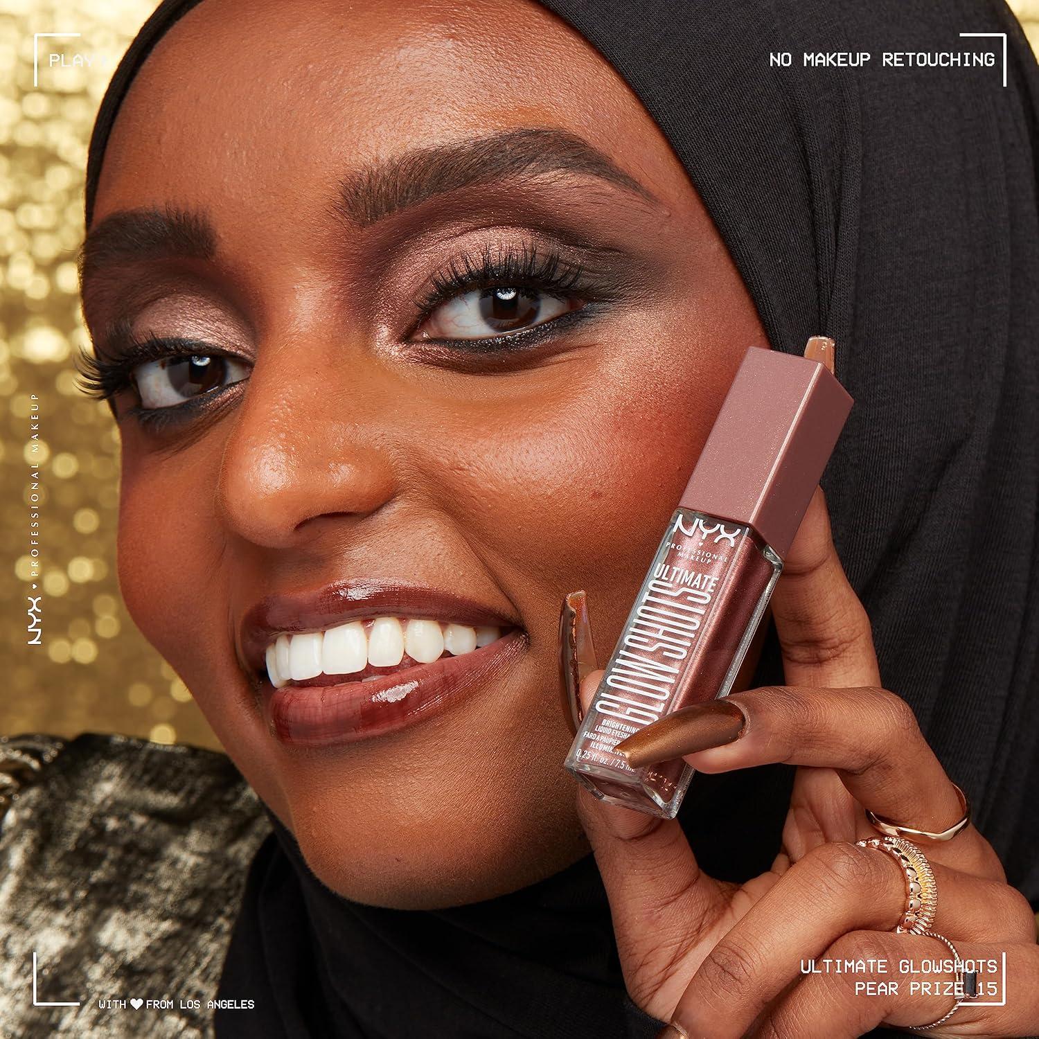 imageNYX PROFESSIONAL MAKEUP Ultimate Glow Shots Liquid Eyeshadow LongLasting Shimmer Eye Shadow with Vitamin C  Come Thru CoconutPear Prize