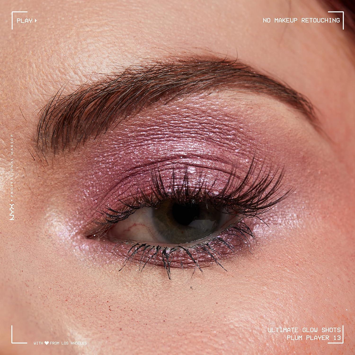 imageNYX PROFESSIONAL MAKEUP Ultimate Glow Shots Liquid Eyeshadow LongLasting Shimmer Eye Shadow with Vitamin C  Come Thru CoconutPlum Player
