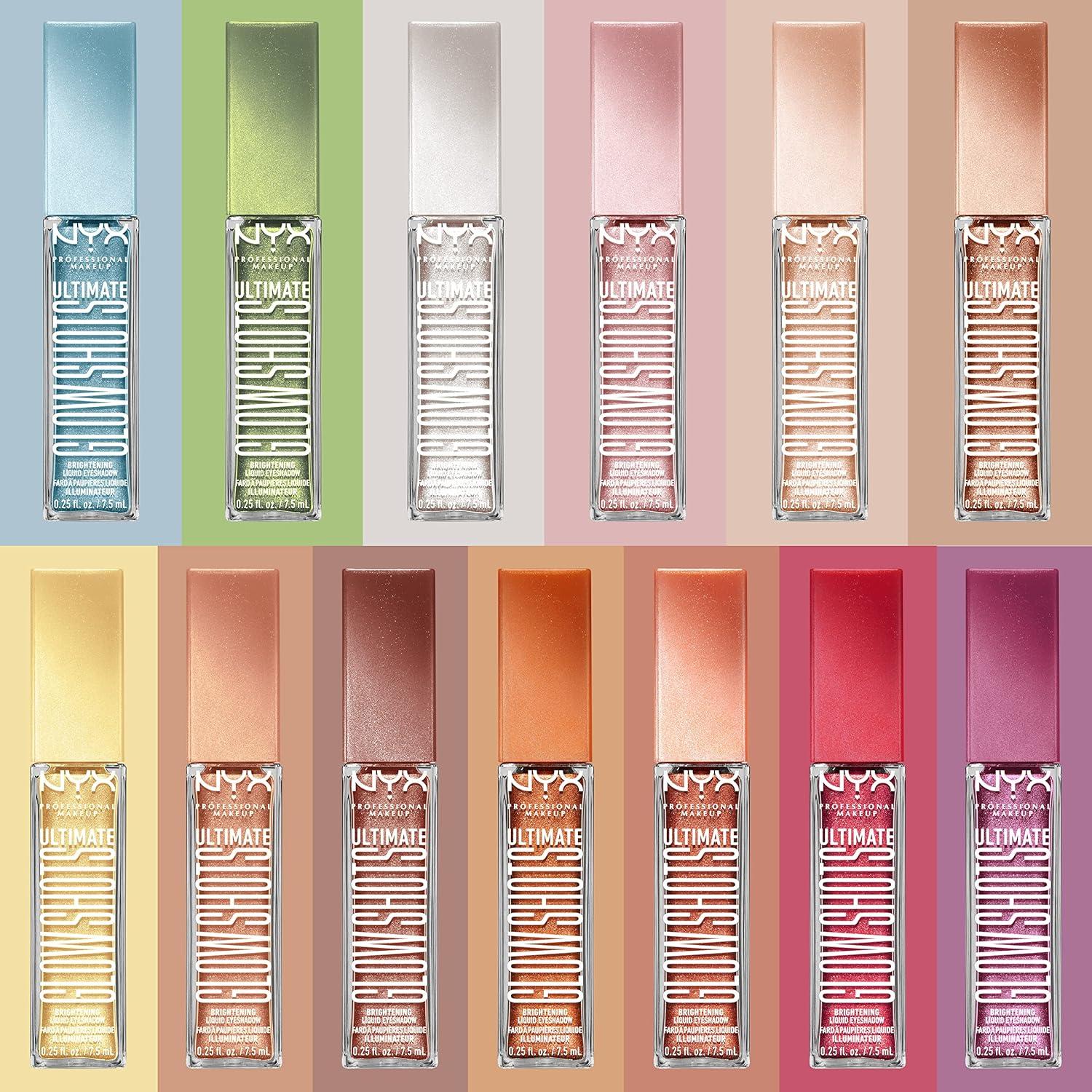 imageNYX PROFESSIONAL MAKEUP Ultimate Glow Shots Liquid Eyeshadow LongLasting Shimmer Eye Shadow with Vitamin C  Come Thru CoconutPlum Player