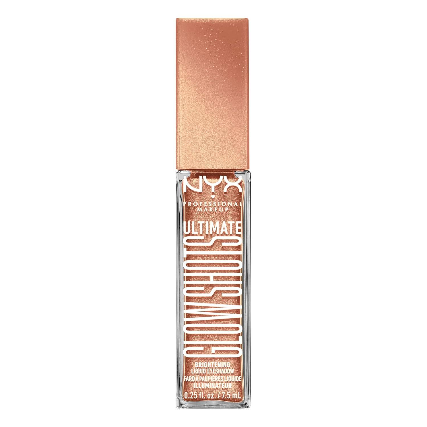 imageNYX PROFESSIONAL MAKEUP Ultimate Glow Shots Liquid Eyeshadow LongLasting Shimmer Eye Shadow with Vitamin C  Come Thru CoconutTwisted Tangerine
