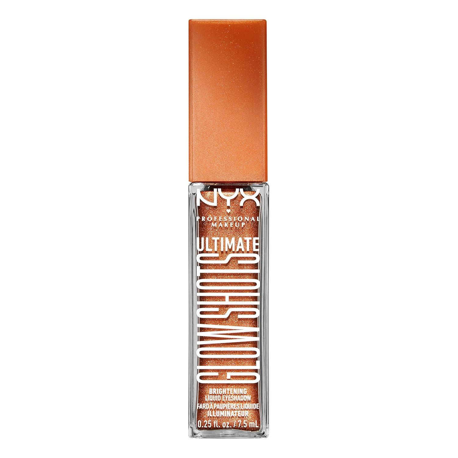 imageNYX PROFESSIONAL MAKEUP Ultimate Glow Shots Liquid Eyeshadow LongLasting Shimmer Eye Shadow with Vitamin C  Come Thru CoconutWow Cacao