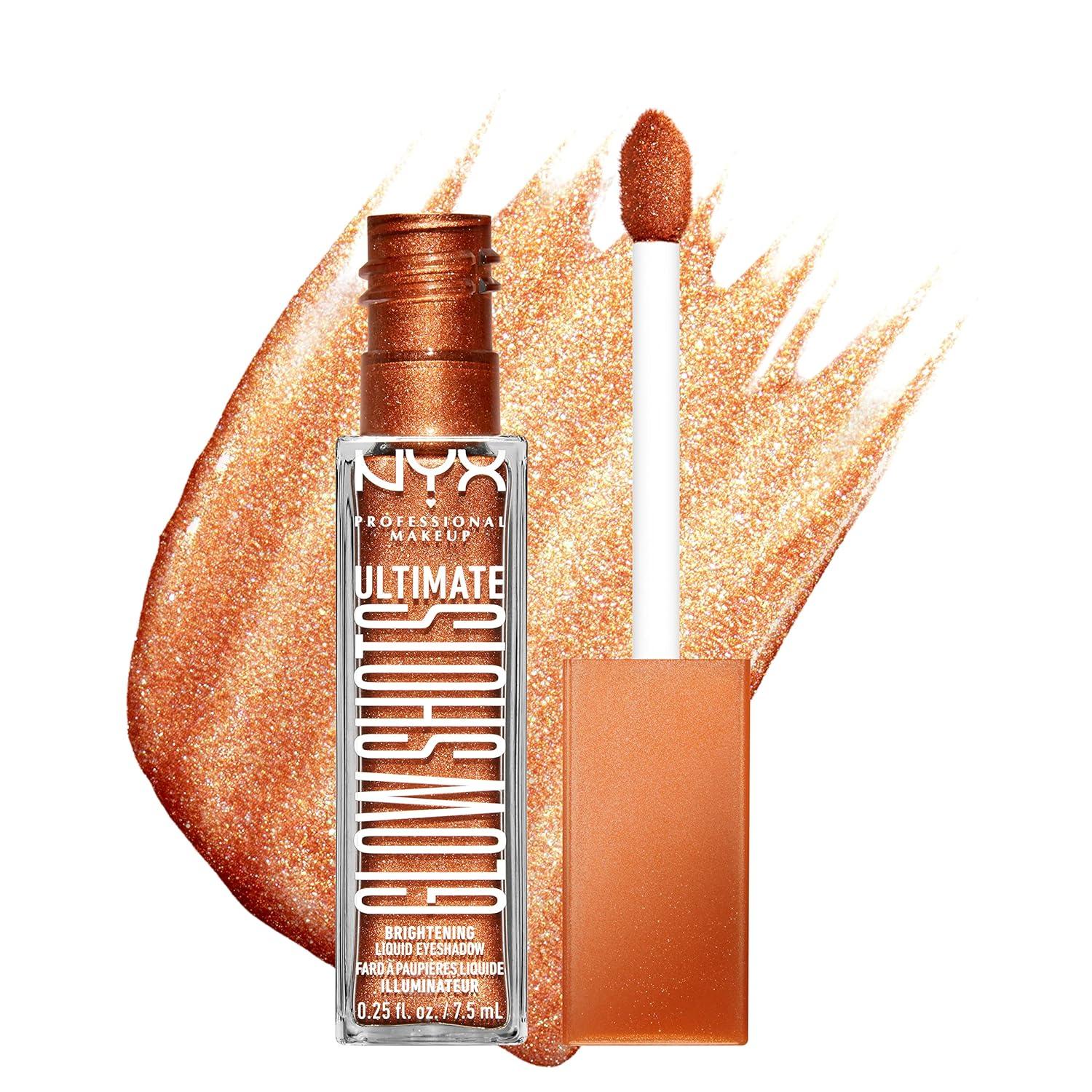 imageNYX PROFESSIONAL MAKEUP Ultimate Glow Shots Liquid Eyeshadow LongLasting Shimmer Eye Shadow with Vitamin C  Come Thru CoconutWow Cacao