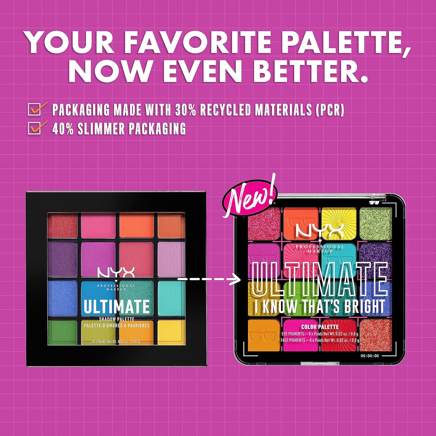 imageNYX PROFESSIONAL MAKEUP Ultimate Shadow Palette Eyeshadow Palette  Vintage Jean BabyI Know Thats Bright